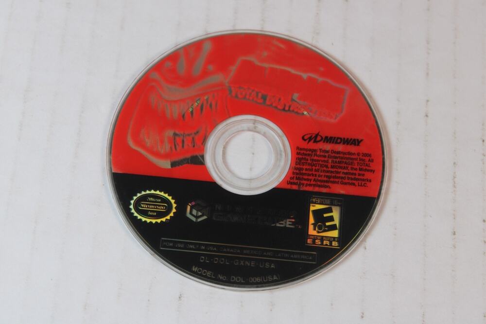 Rampage: Total Destruction (Nintendo GameCube, 2006) Game Disc Only, Tested
